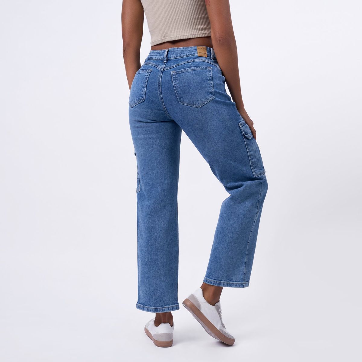 TAYSSIR - Jean Straight Tiro Alto Mujer Tayssir