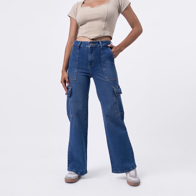 TAYSSIR - Jean Wide Algodón Mujer Tayssir