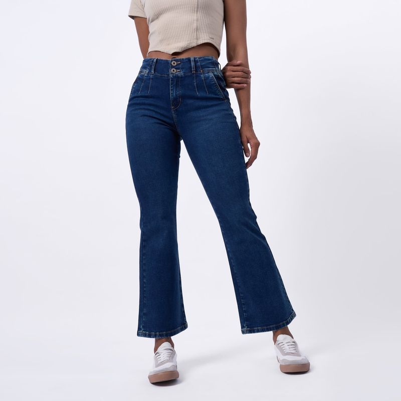 TAYSSIR - Jean Flare Tiro Alto Mujer Tayssir