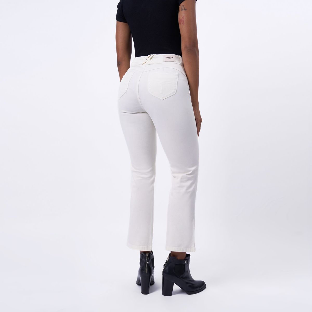 TAYSSIR - Pantalón Boot Cut Algodón Mujer Tayssir