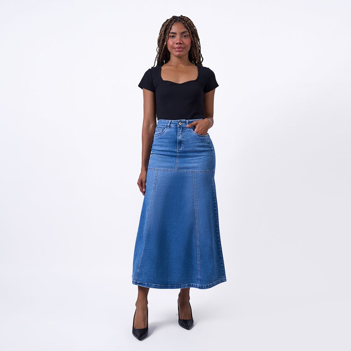 TAYSSIR - Falda Larga Algodón Mujer Tayssir