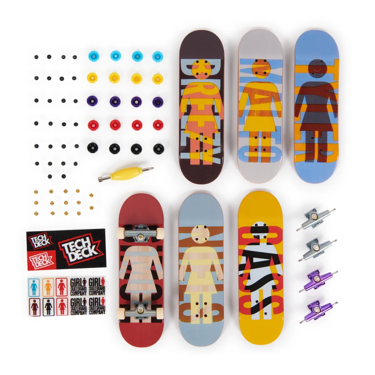 TECH DECK - Pack X 6 Patinetas Para Dedos Tech Deck
