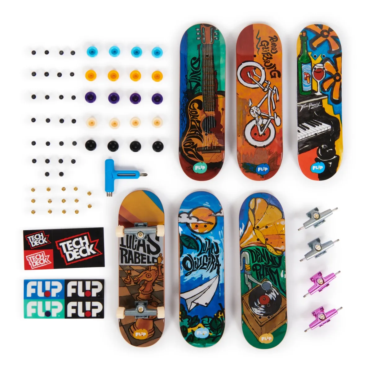 TECH DECK - Pack X 6 Patinetas Para Dedos Tech Deck