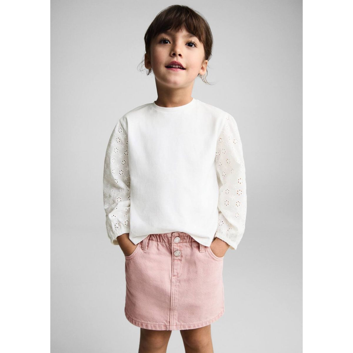 MANGO KIDS - Polo Manga Larga Bebé Niña Algodón Mango Kids