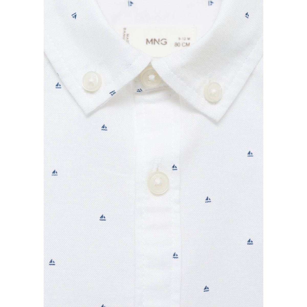 MANGO KIDS - Camisa Bebé Niño Manga Larga Algodón Mango Kids