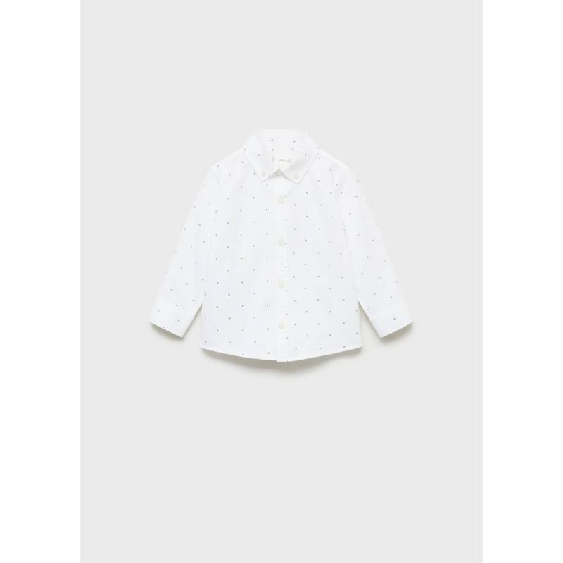 MANGO KIDS - Camisa Bebé Niño Manga Larga Algodón Mango Kids