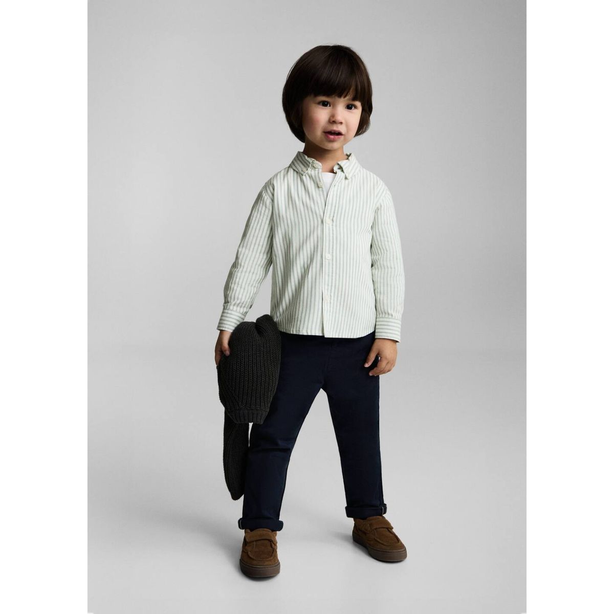 MANGO KIDS - Camisa Bebé Niño Manga Larga Algodón Mango Kids