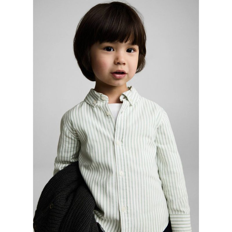 MANGO KIDS - Camisa Bebé Niño Manga Larga Algodón Mango Kids