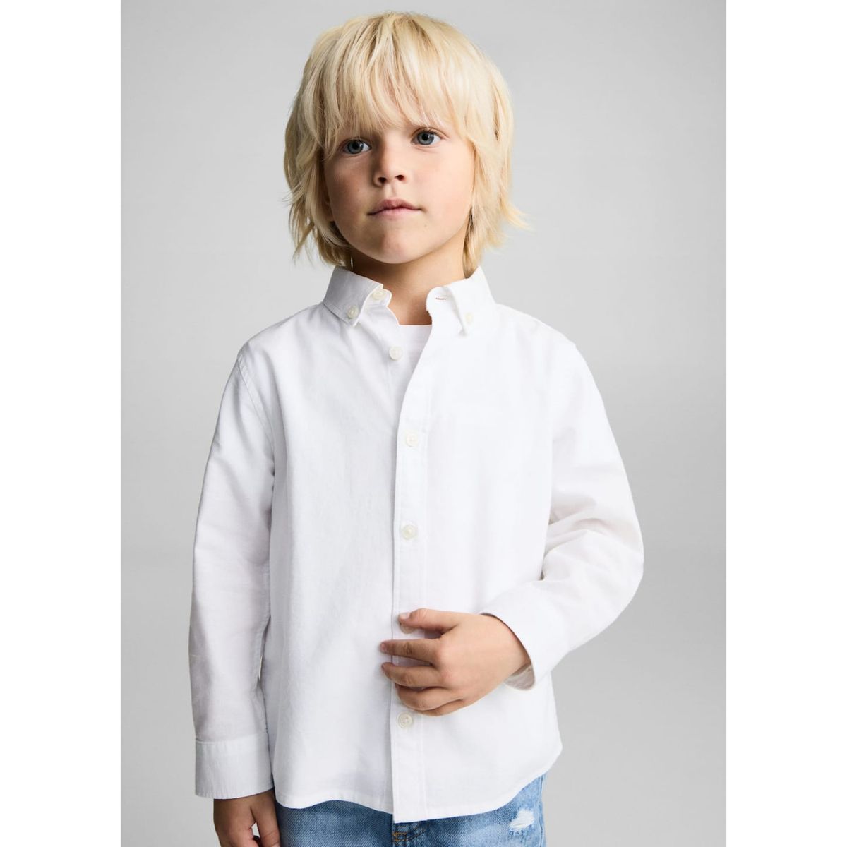 MANGO KIDS - Camisa Bebé Niño Manga Larga Algodón Mango Kids