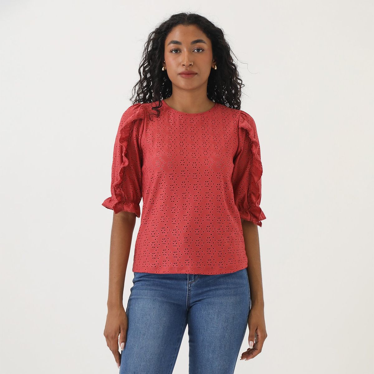 ELLE - Polo Manga Larga Casual Mujer Elle