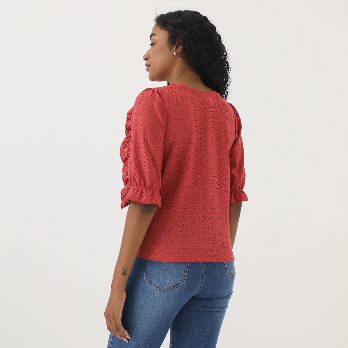 ELLE - Polo Manga Larga Casual Mujer Elle