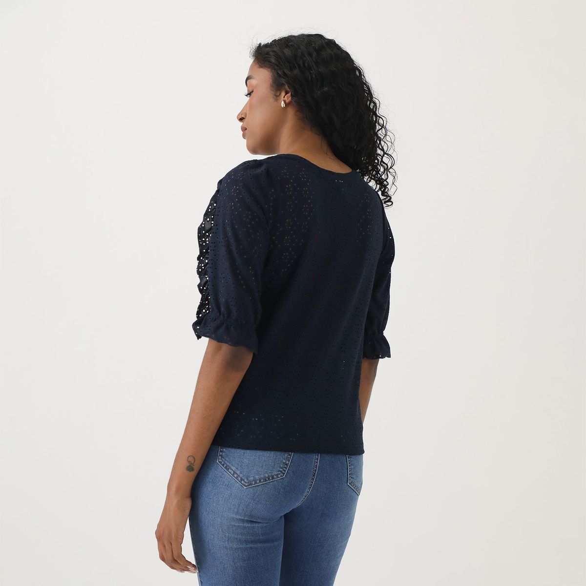 ELLE - Polo Manga Larga Casual Mujer Elle