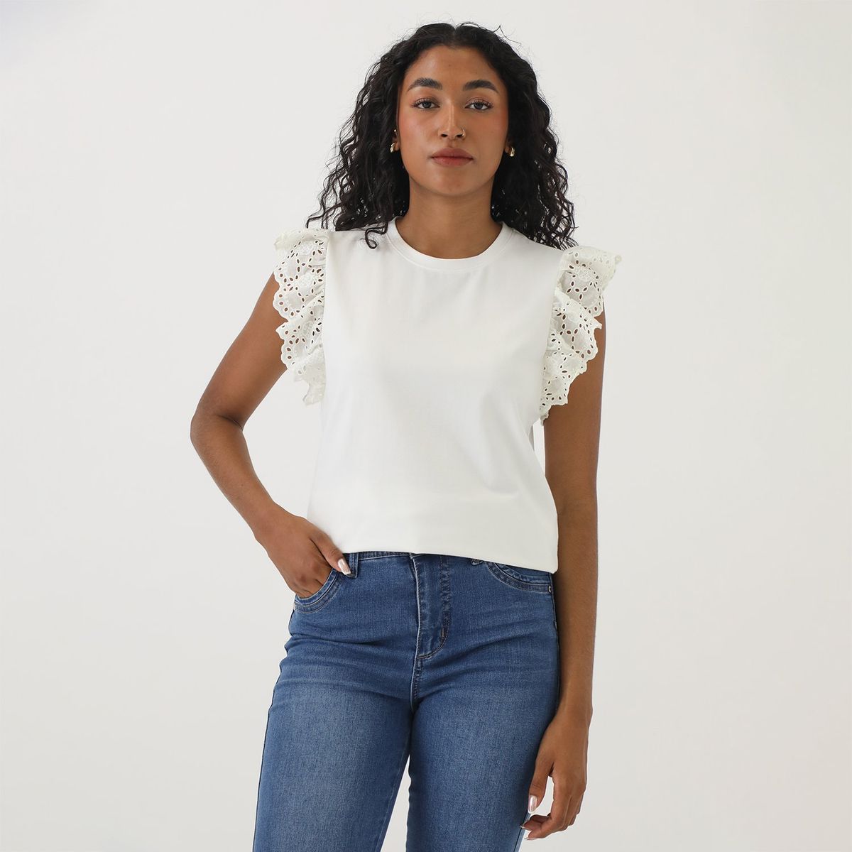 ELLE - Polo Manga Corta 100% Algodón Mujer Elle