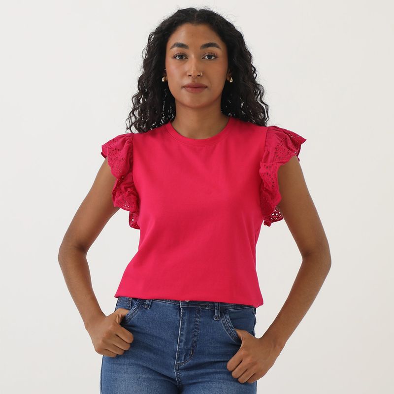 ELLE - Polo Manga Corta 100% Algodón Mujer Elle