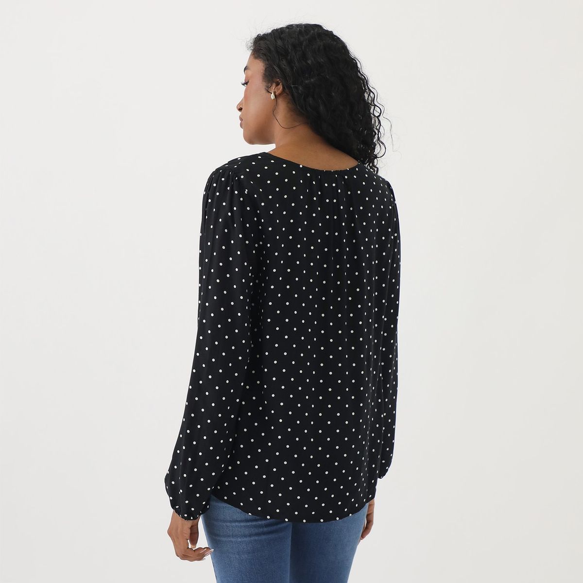 ELLE - Blusa Manga Larga Casual Mujer Elle