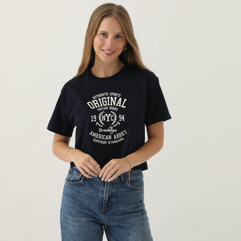 AMERICAN ABBEY - Polo Manga Corta 100% Algodón Mujer American Abbey