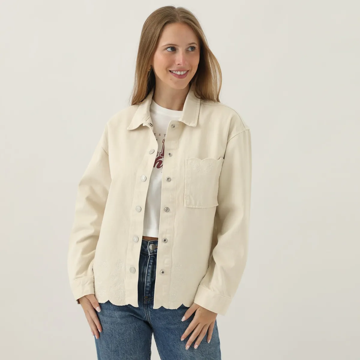 AMERICAN ABBEY - Casaca Oversize 100% Algodón Mujer American Abbey