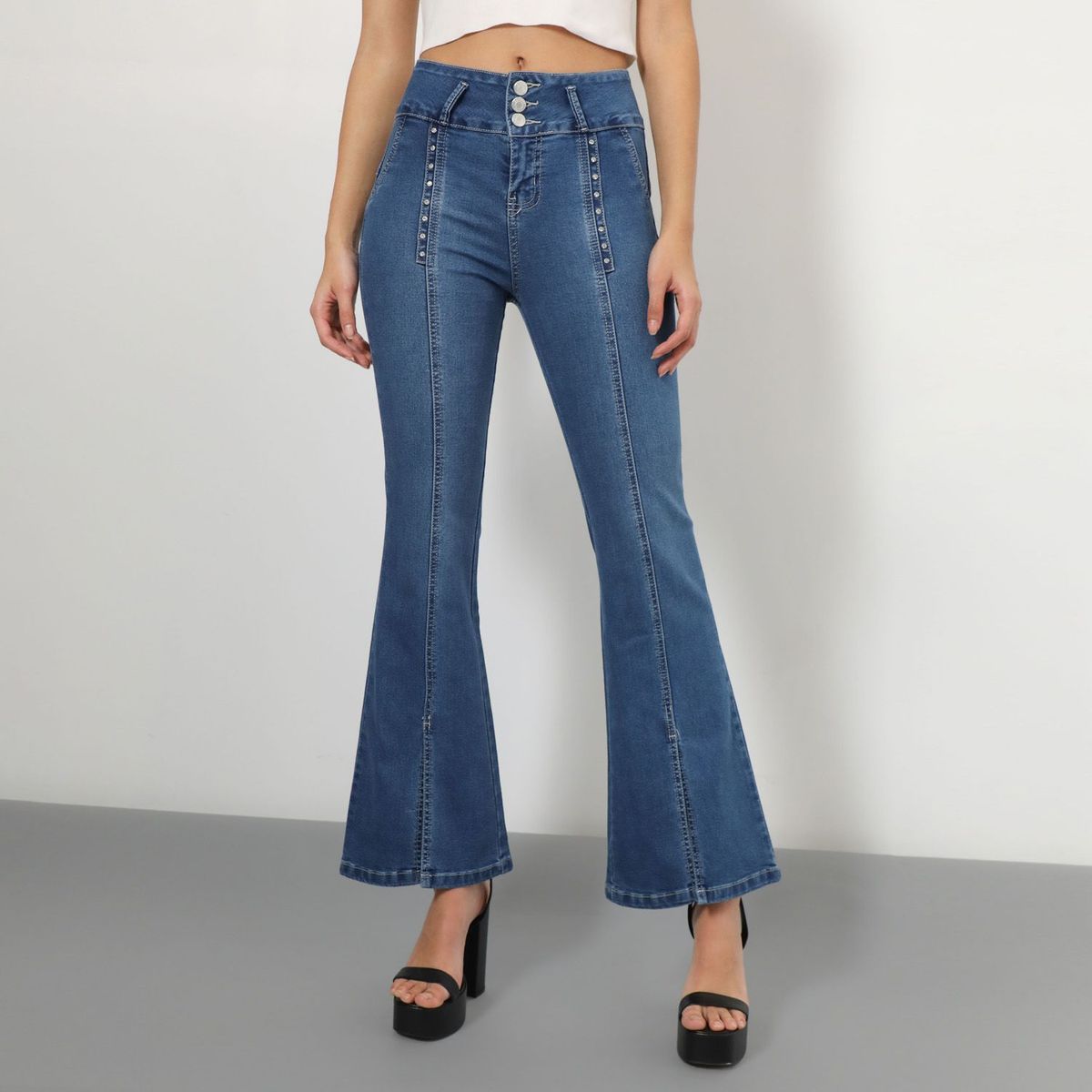 MOSSIMO - Jean Flare Algodón Mujer Mossimo
