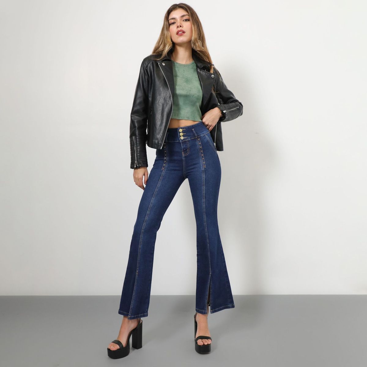 MOSSIMO - Jean Flare Algodón Mujer Mossimo