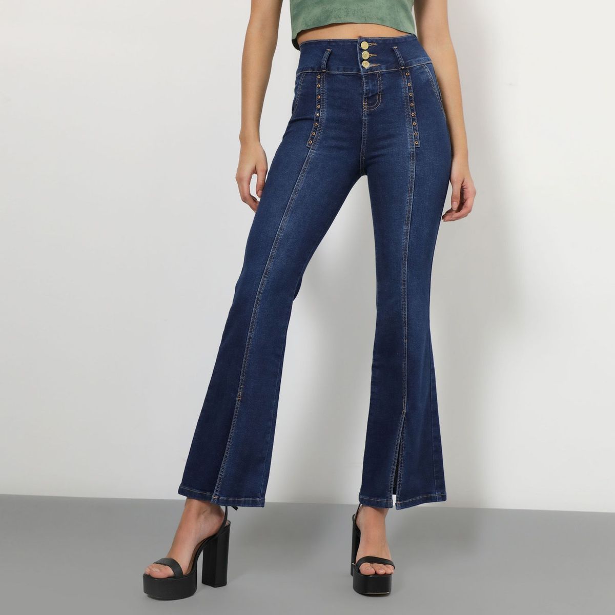 MOSSIMO - Jean Flare Algodón Mujer Mossimo