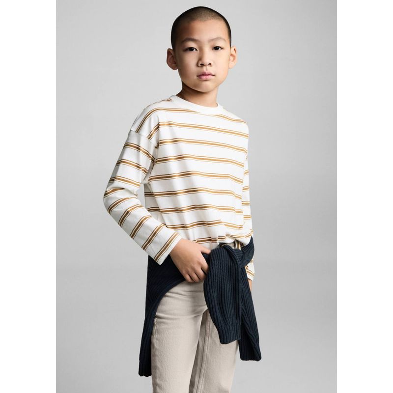 MANGO KIDS - Polo Niño Manga Larga Algodón Mango Kids