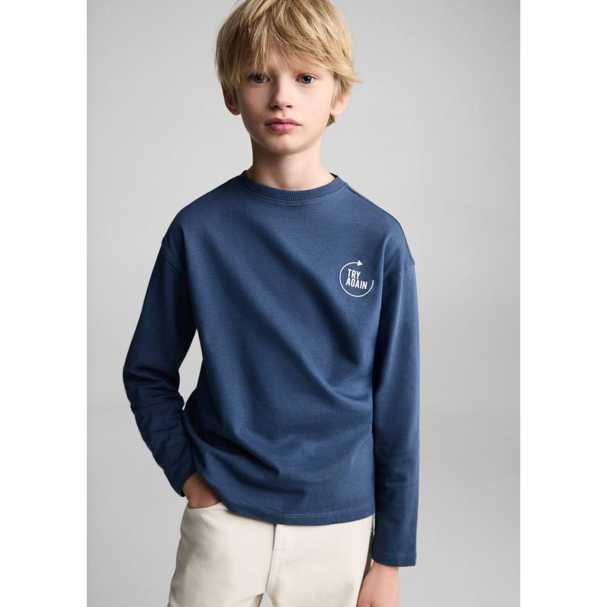 MANGO KIDS - Polo Niño Manga Larga Algodón Mango Kids