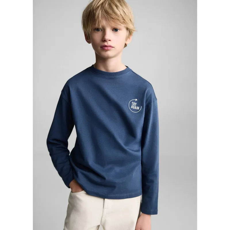 MANGO KIDS - Polo Niño Manga Larga Algodón Mango Kids