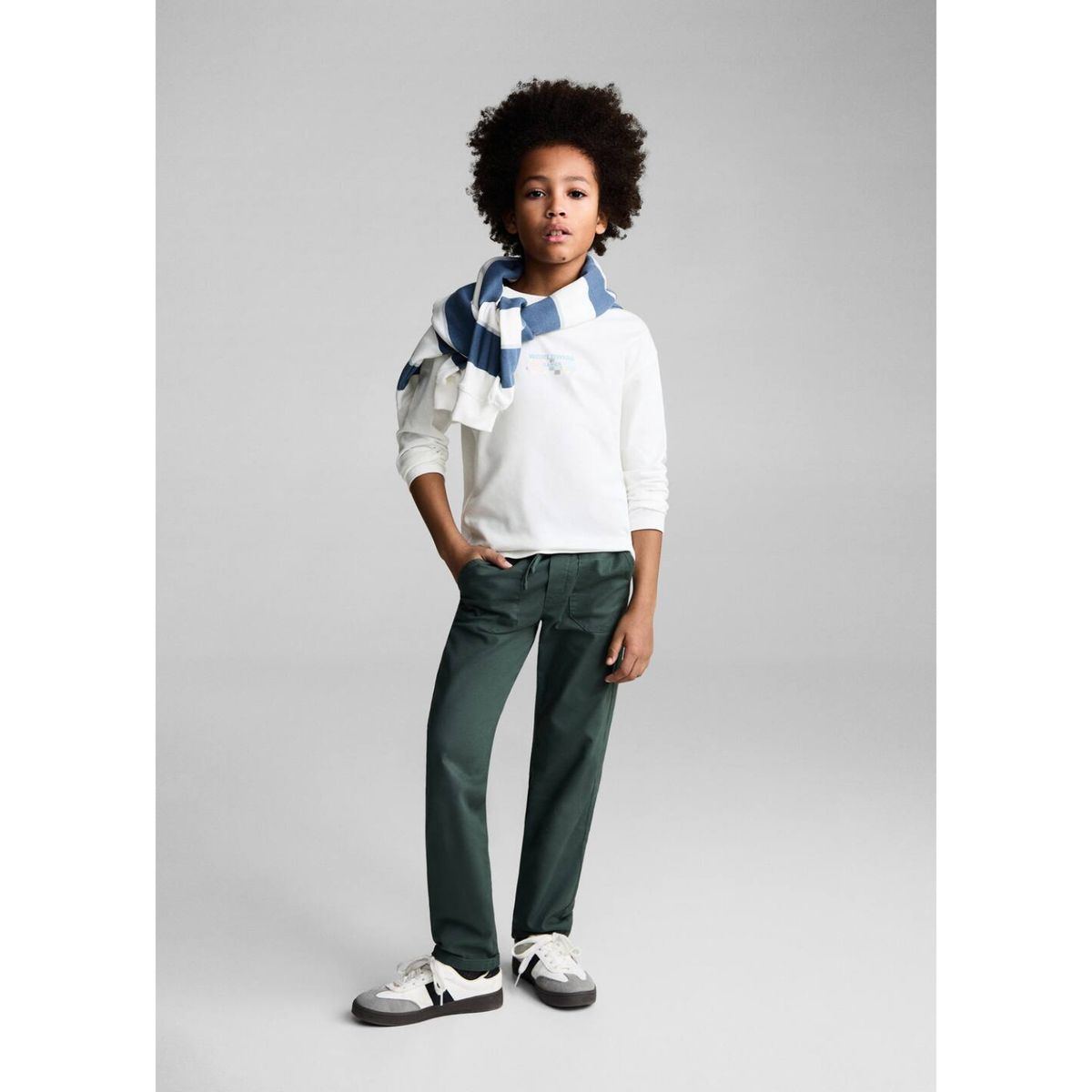 MANGO KIDS - Polo Niño Manga Larga Algodón Mango Kids