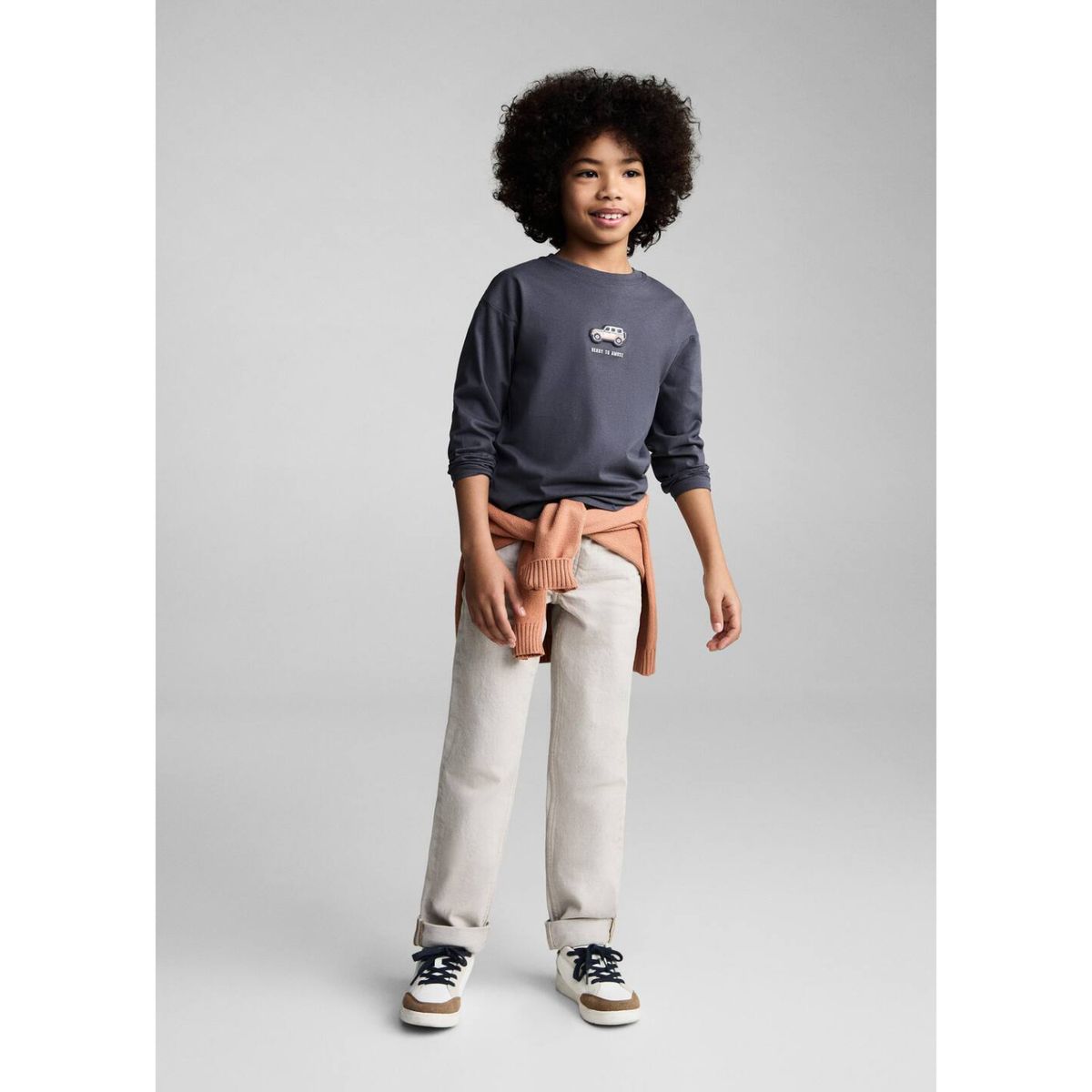 MANGO KIDS - Polo Niño Manga Larga Algodón Mango Kids