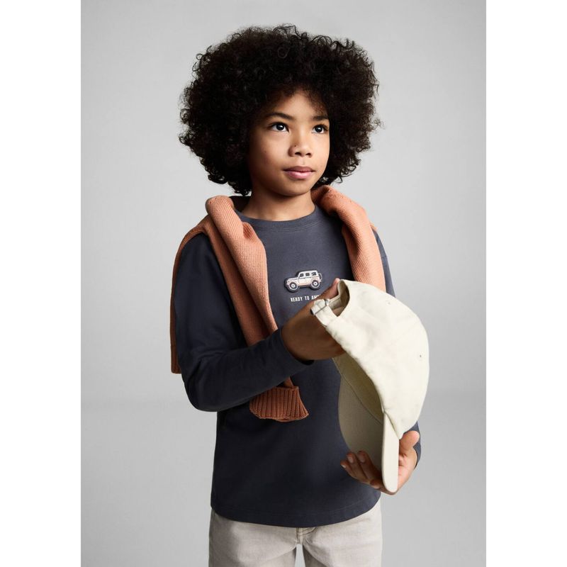 MANGO KIDS - Polo Niño Manga Larga Algodón Mango Kids