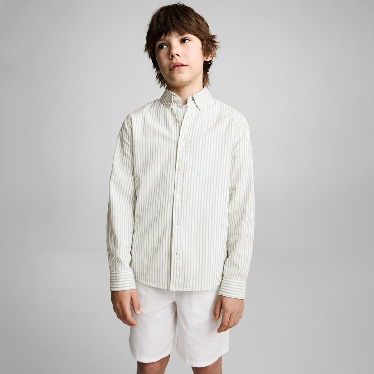 MANGO KIDS - Camisa Niño Manga Larga Algodón Mango Kids