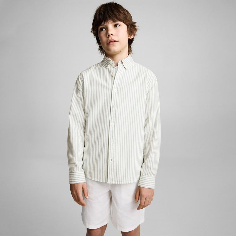 MANGO KIDS - Camisa Niño Manga Larga Algodón Mango Kids
