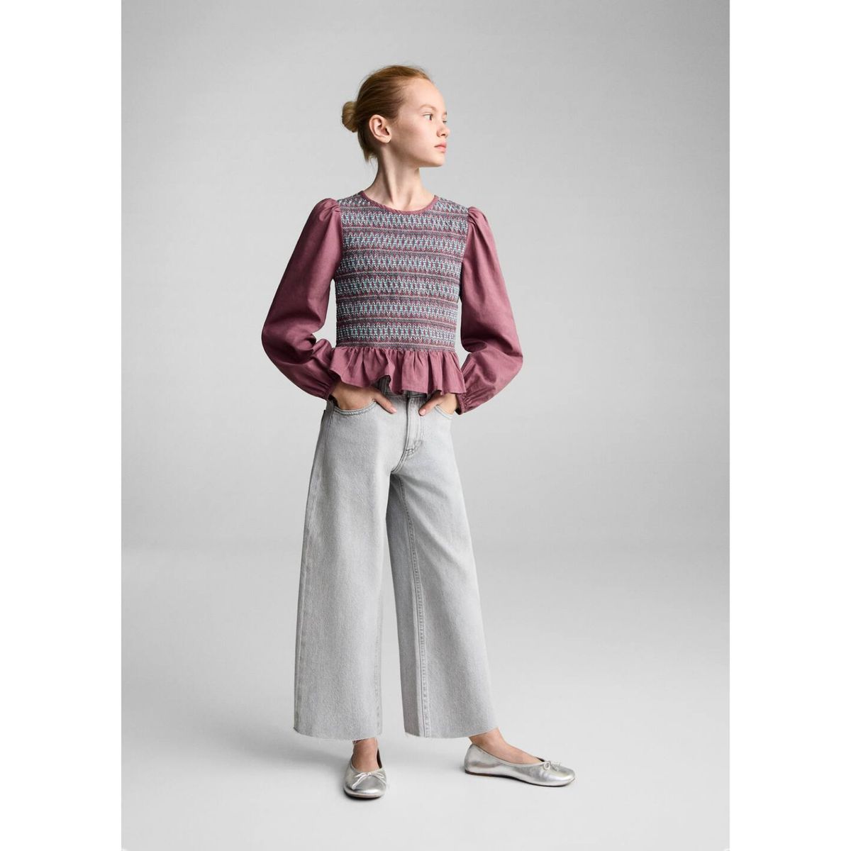 MANGO KIDS - Blusa Niña Manga Larga Algodón Mango Kids