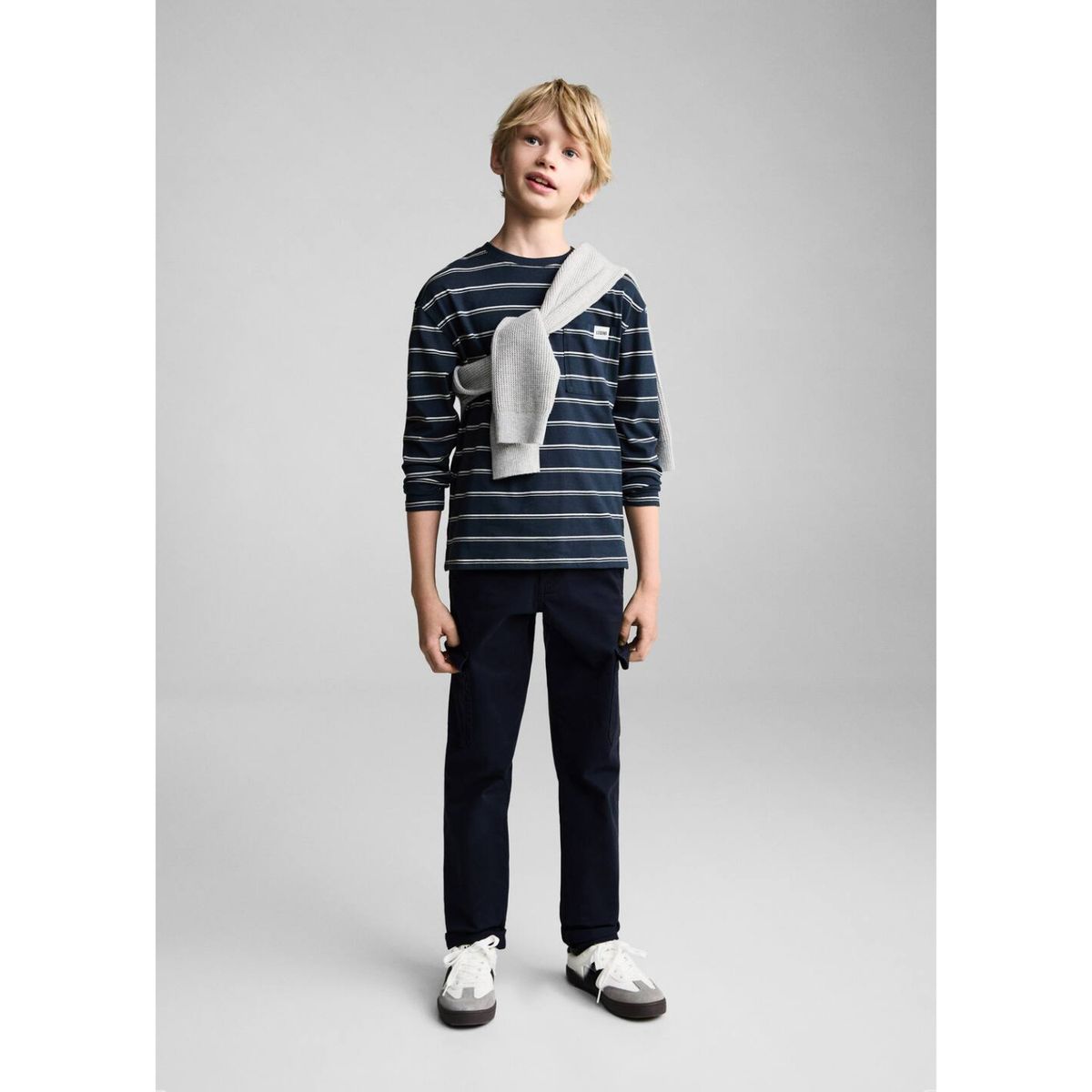 MANGO KIDS - Polo Niño Manga Larga Algodón Mango Kids