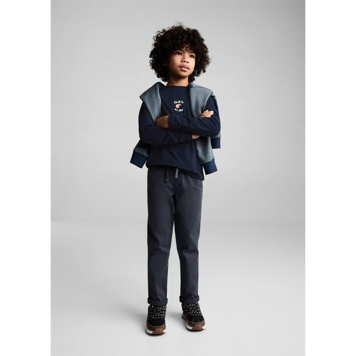 MANGO KIDS - Polo Niño Manga Larga Algodón Mango Kids