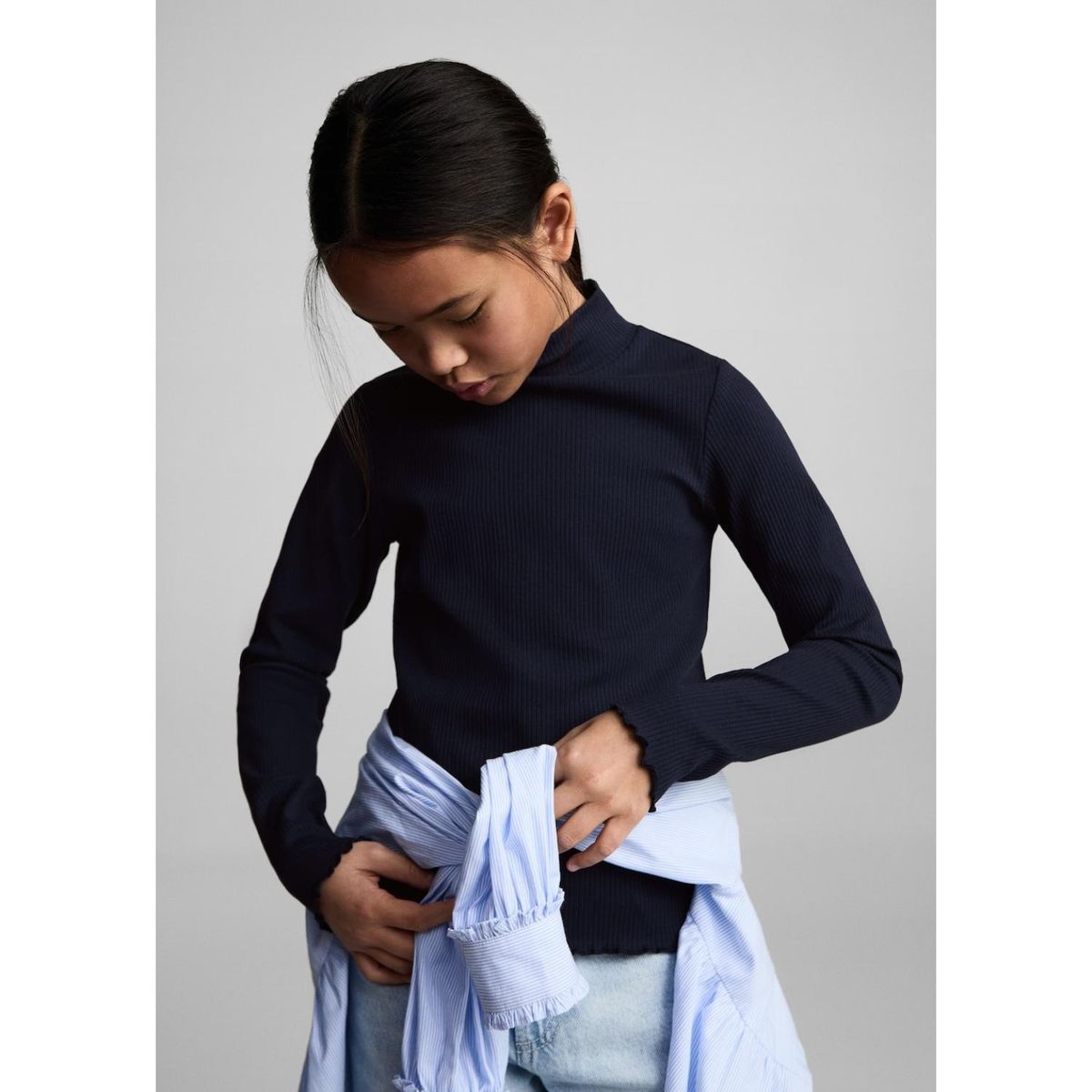 MANGO KIDS - Polo Niña Manga Larga Algodón Mango Kids