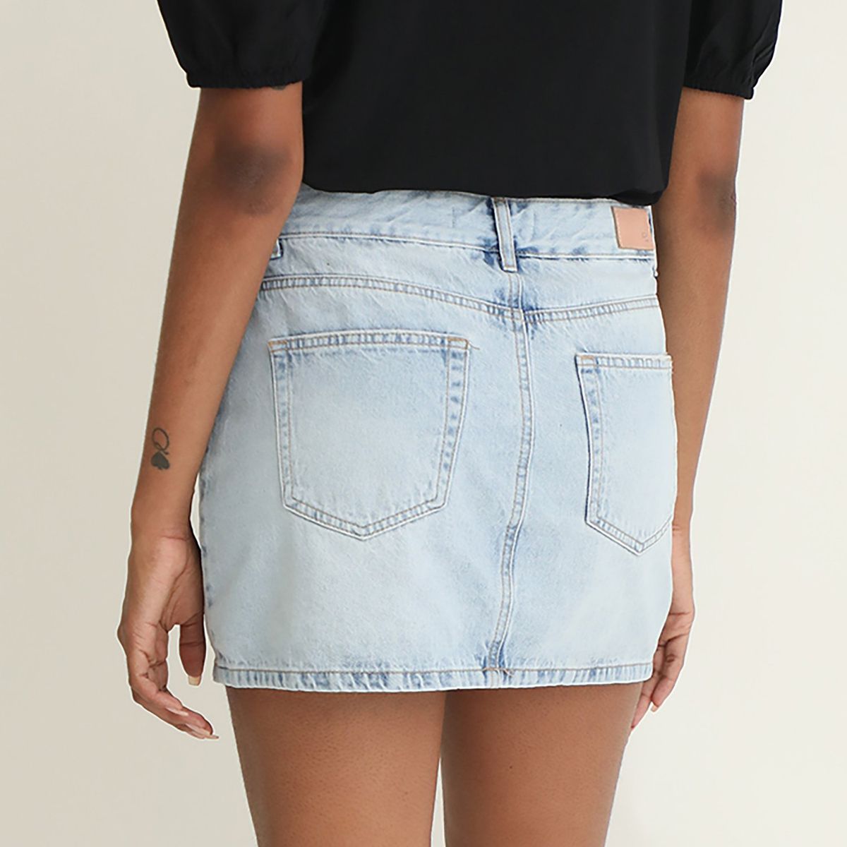 BASEMENT - Falda Short Algodón Mujer Basement