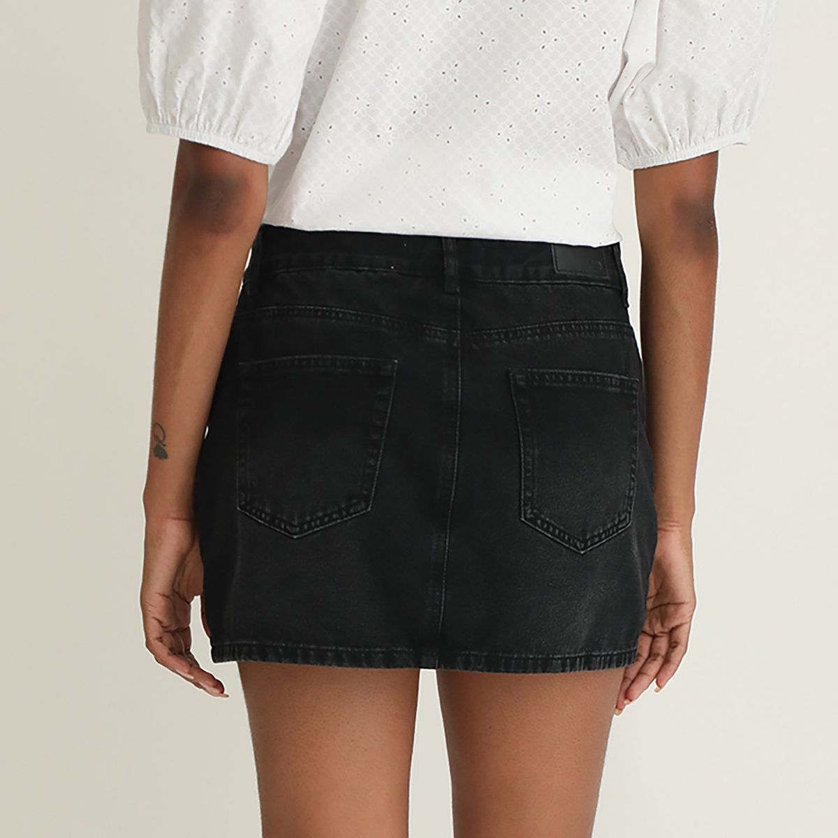 BASEMENT - Falda Short Algodón Mujer Basement