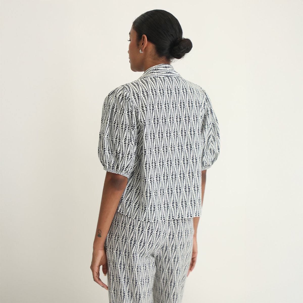 BASEMENT - Blusa Manga Corta 100% Algodón Mujer Basement