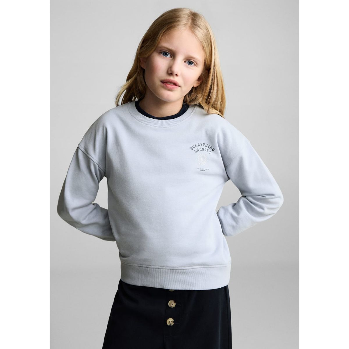 MANGO KIDS - Polera Niña Algodón Mango Kids