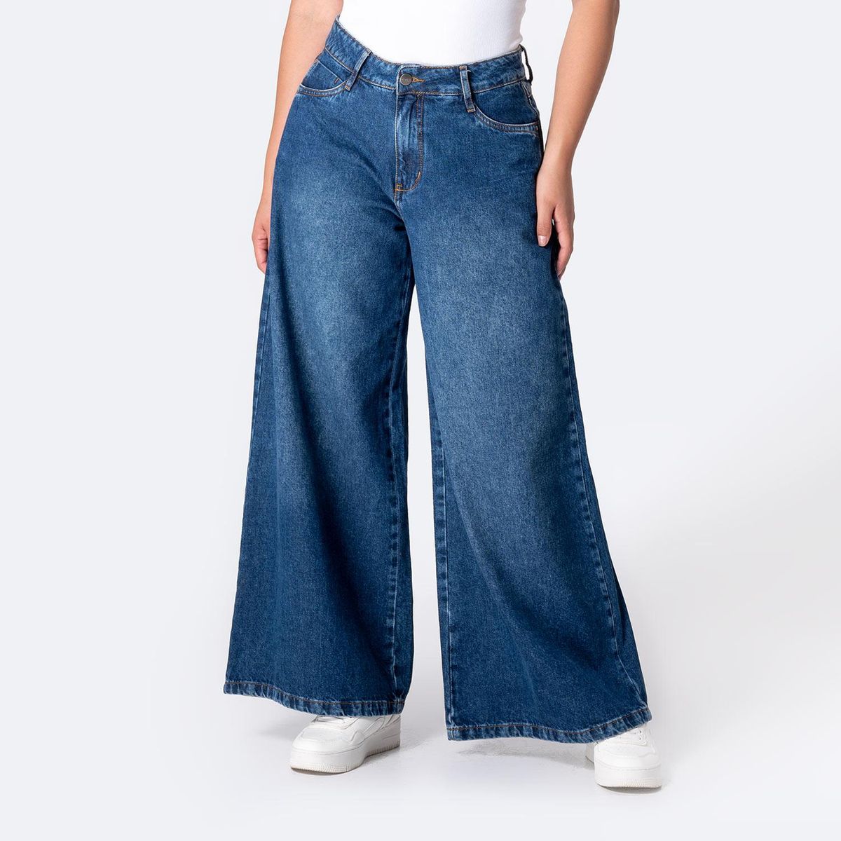 PIONIER - Jean Wide Leg Tiro Alto Mujer Pionier