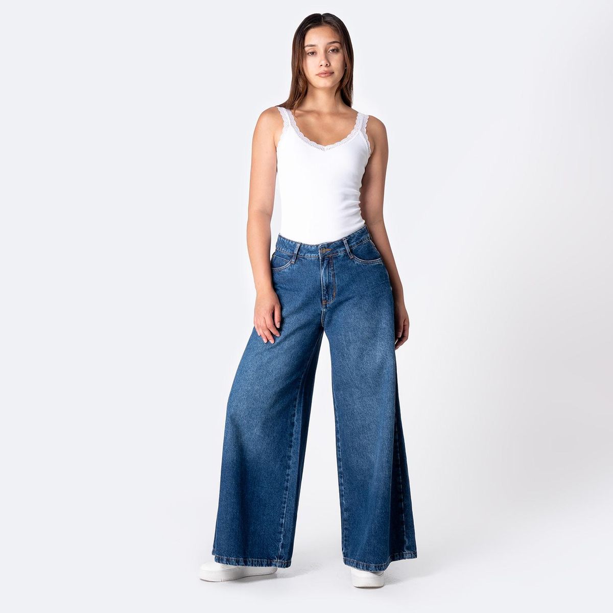 PIONIER - Jean Wide Leg Tiro Alto Mujer Pionier