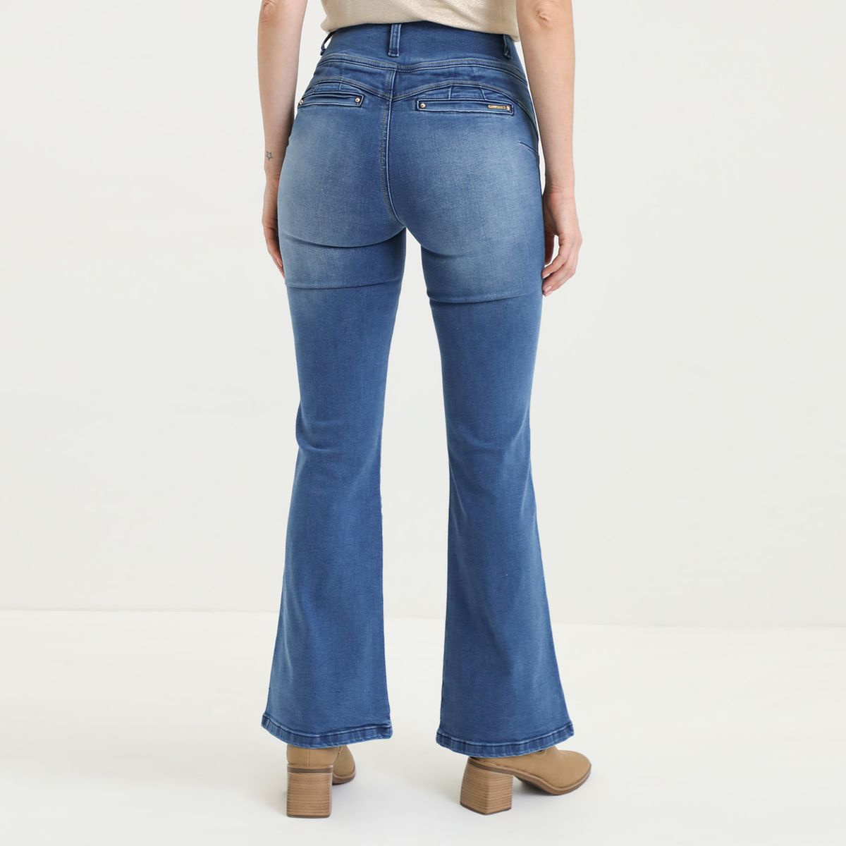 VRP BY VIVIANA RIVAS PLATA - Jean Flare Tiro Alto Mujer Vrp By Viviana Rivas Plata