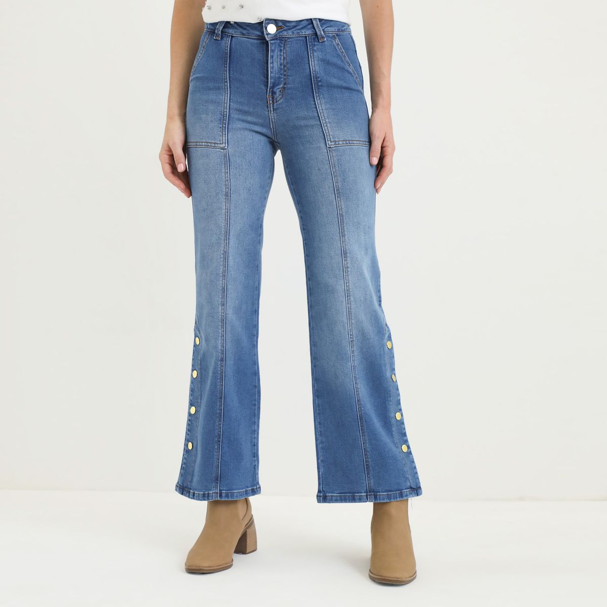 VRP BY VIVIANA RIVAS PLATA - Jean Recto Algodón Mujer Vrp By Viviana Rivas Plata