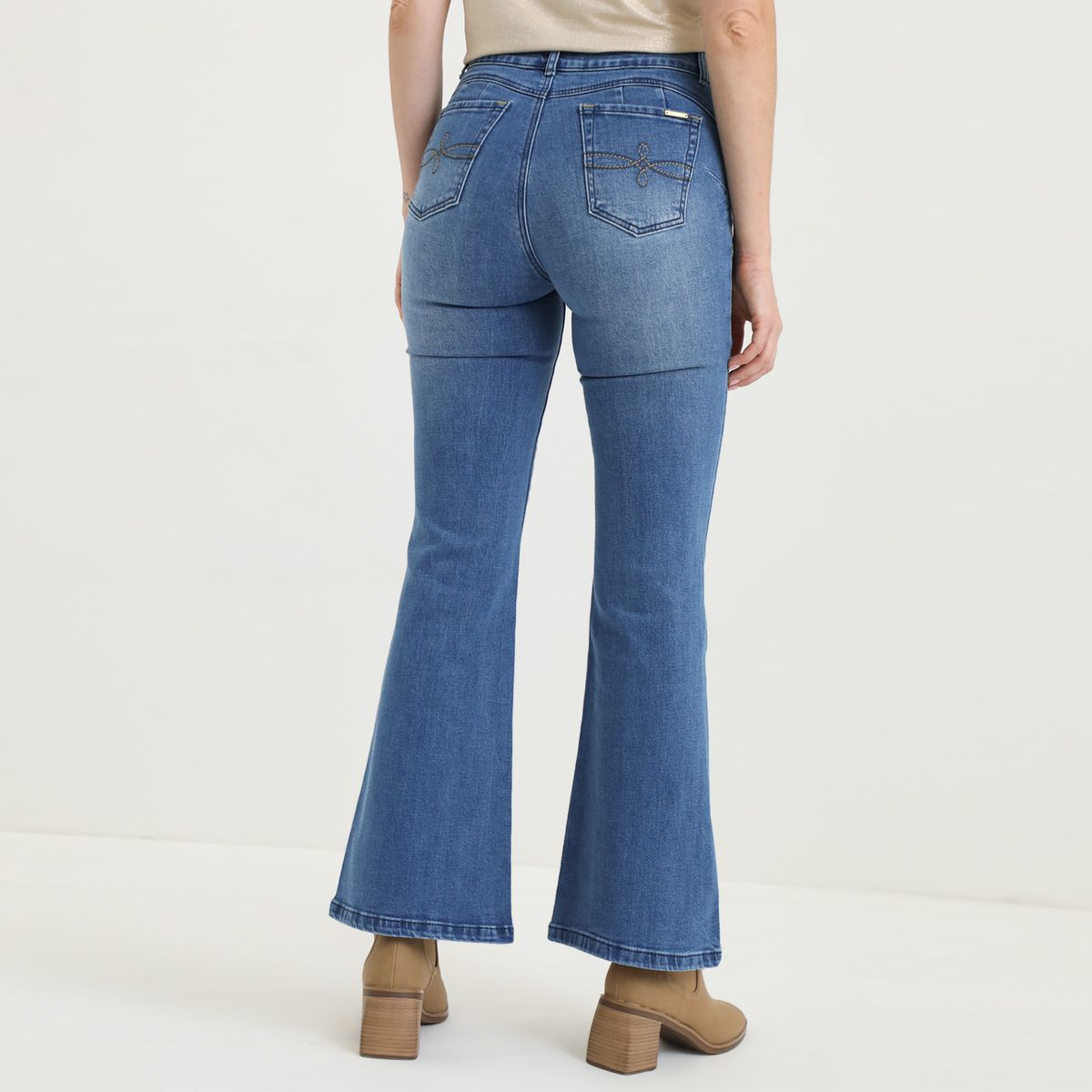 VRP BY VIVIANA RIVAS PLATA - Jean Flare Tiro Alto Mujer Vrp By Viviana Rivas Plata