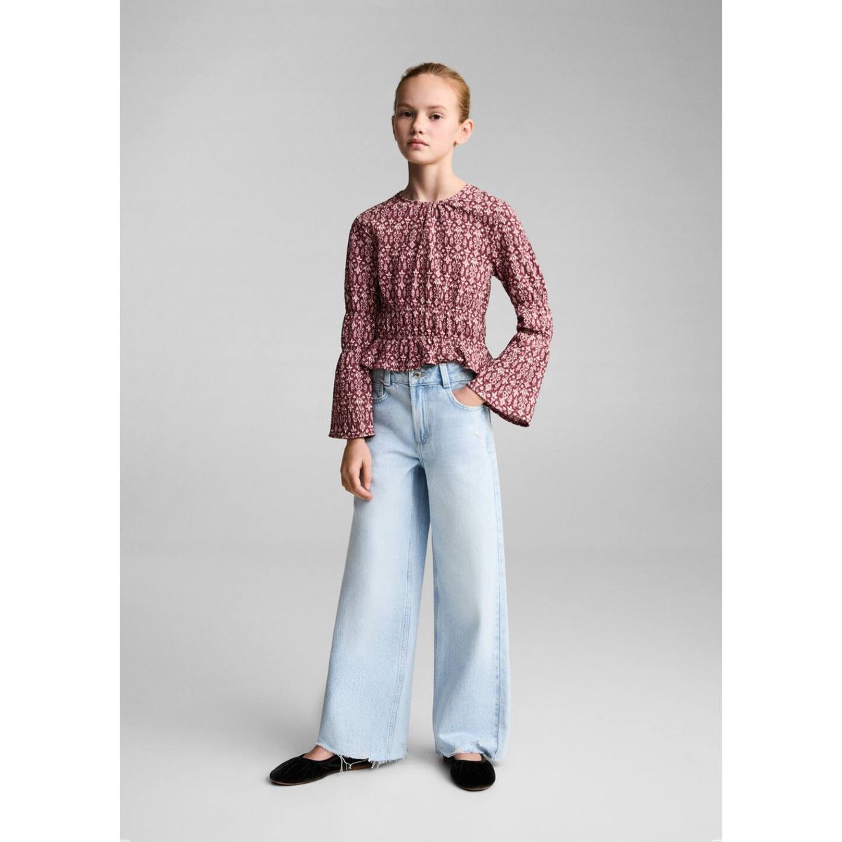 MANGO KIDS - Blusa Niña Manga Larga Mango Kids