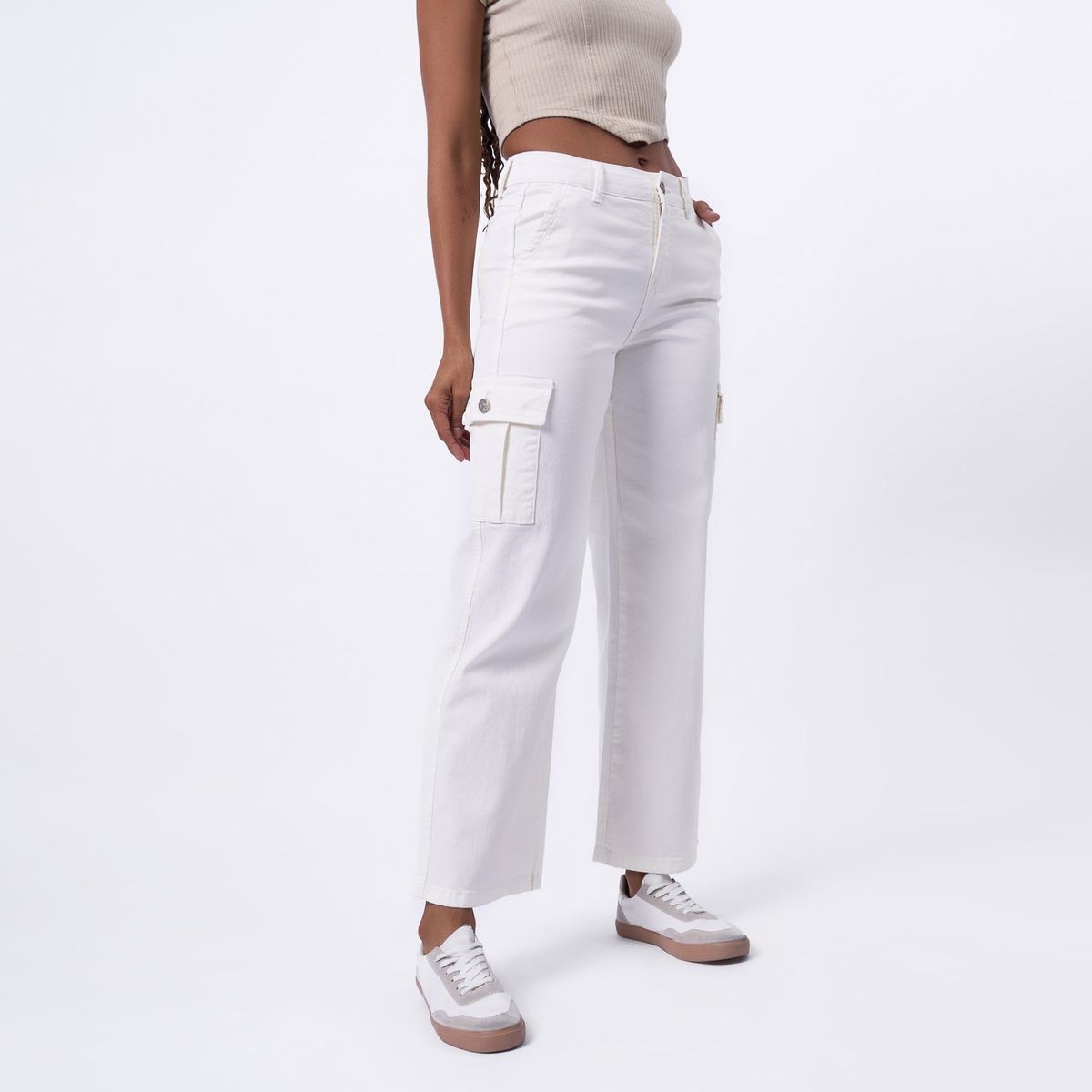 TAYSSIR - Pantalón Wide Algodón Mujer Tayssir