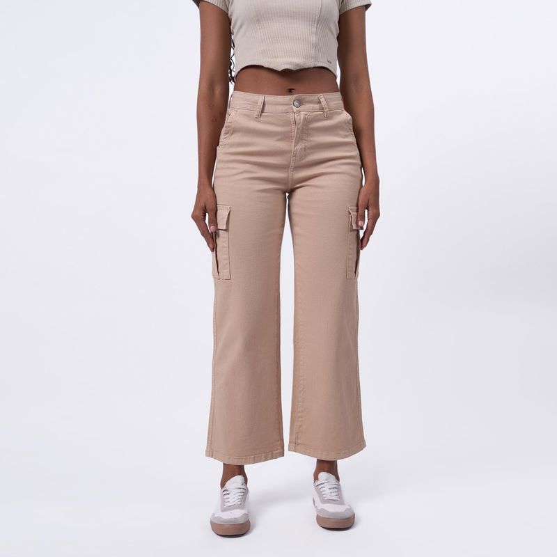 TAYSSIR - Pantalón Wide Algodón Mujer Tayssir