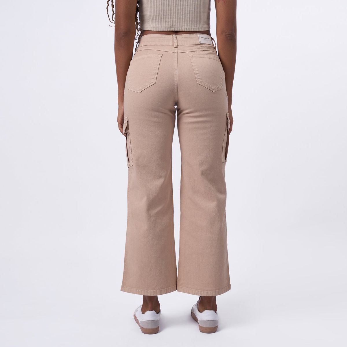 TAYSSIR - Pantalón Wide Algodón Mujer Tayssir
