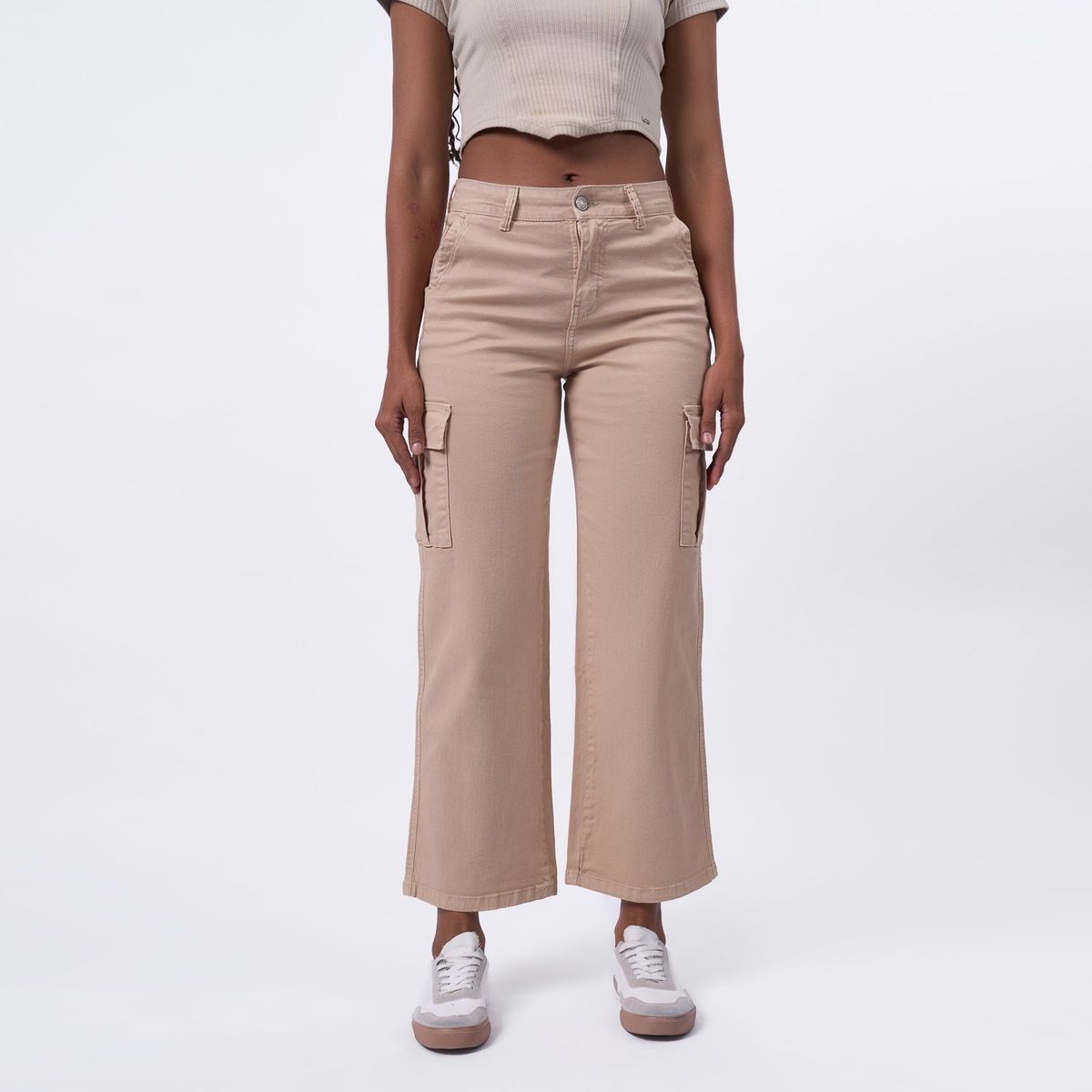TAYSSIR - Pantalón Wide Algodón Mujer Tayssir